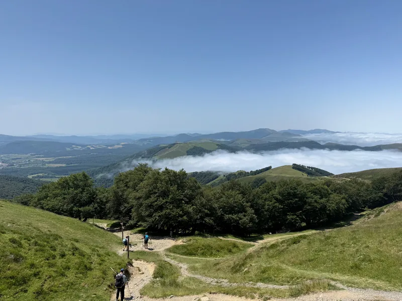Heading down into Spain from France after crossing the Pyrenees
