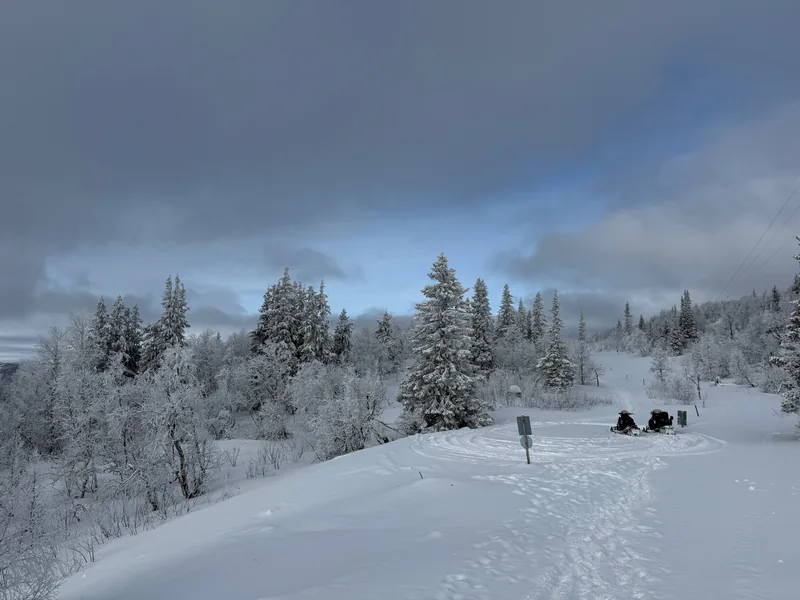Riding a Snowscooter